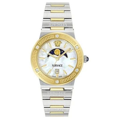 Versace - VE7G00524 - Armbanduhr - Damen - Quarz - Greca Logo Moonphase