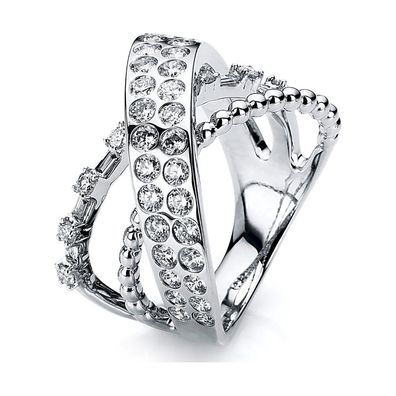 Luna Creation - 1B583W853-1 - Ring - Damen - Mehrfachsteinbesatz - Weite 53