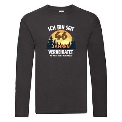 Ich bin Verheiratet | 46. Hochzeitstag | Ehepaar Long Sleeve Schwarz