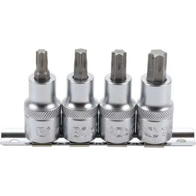 Bit-Einsatz-Satz T-Profil (für Torx) T40-T45-T50-T55, Antrieb (1/2"), 4-tlg