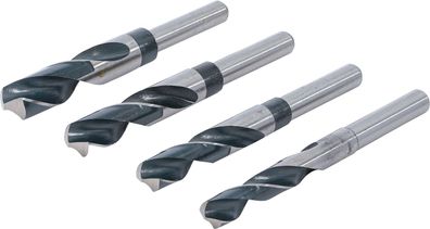 BGS HSS Bohrer-Satz 14-16-18-20 mm Spiralbohrer Metallbohrer, 13 mm Bohrerschaft