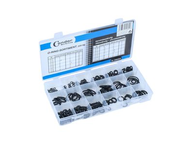 CONDOR Dichtringsortiment "1580" O-Ringe 225-tlg., Innen-Ø 3 - 22 mm