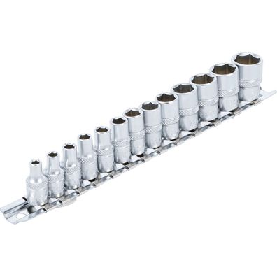 Steckschlüssel-Einsatz-Satz, Sechskant, SW 4 - 14 mm, Antrieb (1/4"), 13-tlg