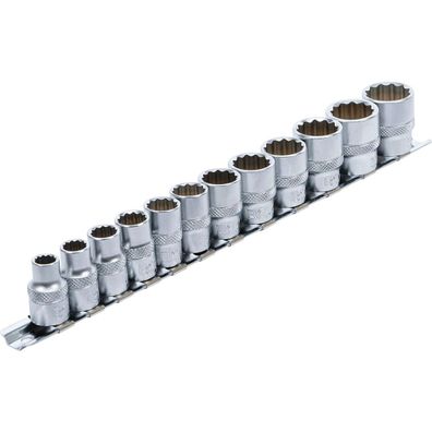 Steckschlüssel Einsatz Set, Zwölfkant Stecknuss Vielzahn, Antrieb (3/8") SW 8-19 mm