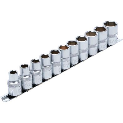 Steckschlüssel-Einsatz-Satz, Sechskant Stecknuss, Antrieb (1/2") SW 10 - 21 mm