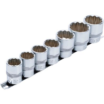 Steckschlüssel Einsatz Set Zwölfkant Stecknuss Vielzahn, Antrieb (1/2") SW 20-32 mm