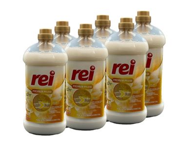 6 x 1,08L rei Premium Pflege flüssig Fein und Colorwaschmittel mit Arganöl