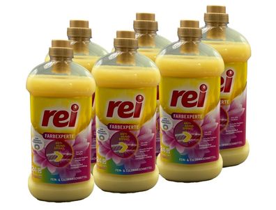 6 x 1,08L rei Fein- & Colorwaschmittel Farbexperte - Anti-Aging Effekt - 24 WL
