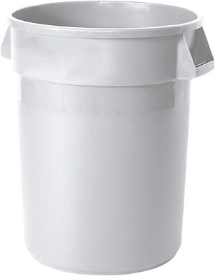 Kunststofftonne 76 Liter, ØxH 495x580 mm, weiß, lebensmittelecht, temperaturbeständig