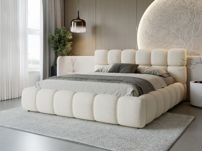Graingold Modo Bett, Polsterbett mit Bettkasten, mit Kopfteil, ohne Matratze