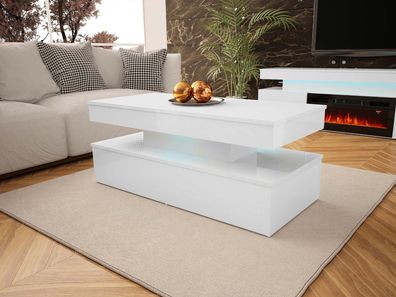 Couchtisch Glossa 01 Sofatisch Kaffeetisch mit Beleuchtung Modern Kollektion M24
