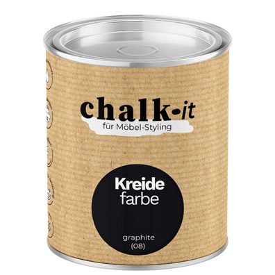 Kreidefarbe 125ml (08) Graphite Shaby Chic Möbel Holzlack Natur Vintage Möbellack