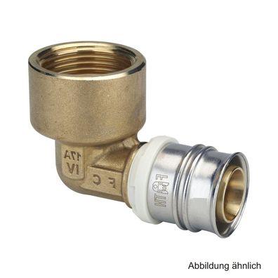 Alpex Übergangswinkel mit Innengewinde, Messing, 20 mm x Rp 3/4"