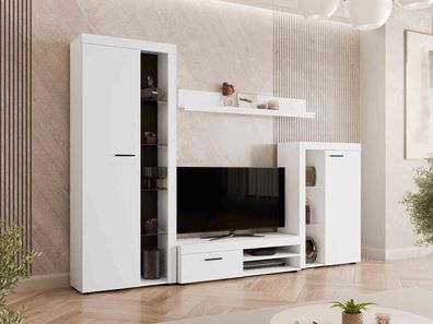 Wohnwand Roomba Wohnzimmer-Set Schrankwand Anbauwand Modern Wohnmöbel Kollektion