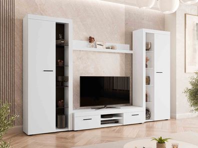 Wohnwand Roomba XL Schrankwand Anbauwand Wohnzimmer-Set Modern Wohnmöbel M24