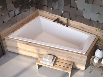 Badewanne Eckwanne Acryl INTIMA SLIM 180x125 Links Styropor | Ablauf & Füße GRATIS !