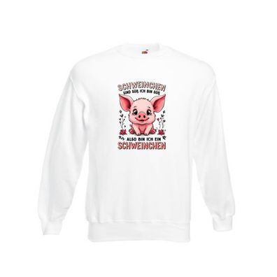Ich bin ein Schweinchen | Schweine | Bauer v2 Sweatshirt Weiß