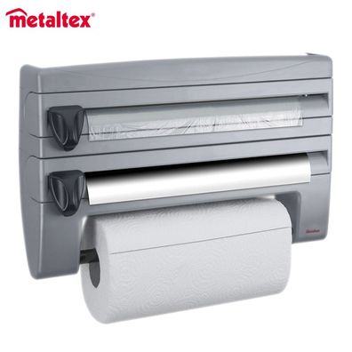 3-in-1 Folienhalter Küchenrollenhalter Folienabroller Wandrollenhalter