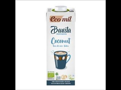 EcoMil 6x EcoMil Bio Kokosdrink Barista (Zuckerarm) 1l