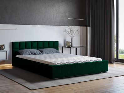 FurMeb24 Polsterbett HUGO mit Bettkasten, Stoff amor velvet