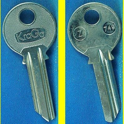 Schlüsselrohling Kraga Z749 für verschiedene Zeiss-Ikon, Brumme, Otis Profilzylinder