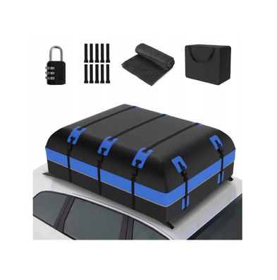 QLS Auto Dachbox 600L wasserdicht 500D universell Dachkoffer für Autos blau 11300