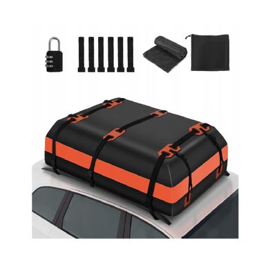 QLS Auto Dachbox 600L wasserdicht 500D universell Dachkoffer für alle Autos rot 11301