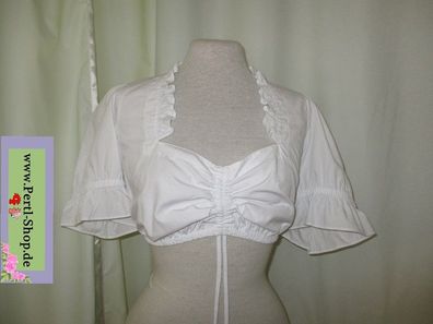 Dirndlbluse mit Herzausschnitt, Gr. 42, Tracht, weiß