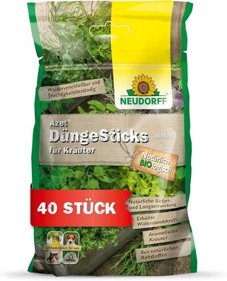 Neudorff Azet® DüngeSticks für Kräuter, 40 Sticks