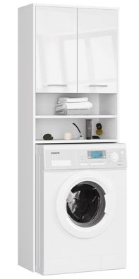 Hängender Waschmaschinenschrank überbauschrank B64 x H180 x T30 cm Umbauschrank