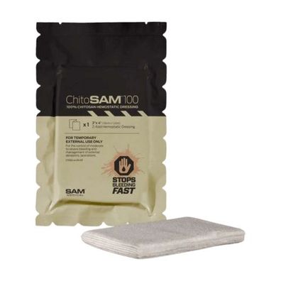 SAM Medical® ChitoSAM® 100 Gauze Z-gefaltet | Hämostatikum | Größe: 7,5 x 122 cm
