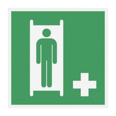 Krankentrage Hinweisschild Alu