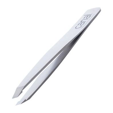 Haarpinzette schräg rostfrei satin