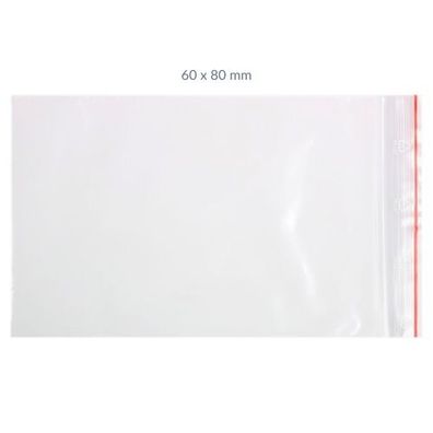 PE Druckverschlussbeutel 60x80mm
