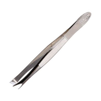 Pinzette vernickelt 8 cm flach