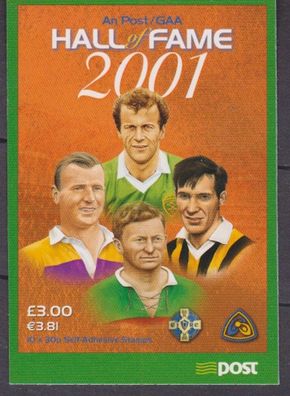 Irland 2001 postfrisch Markenheftchen von Michel-Nr. 1365-1368 Football-Spieler