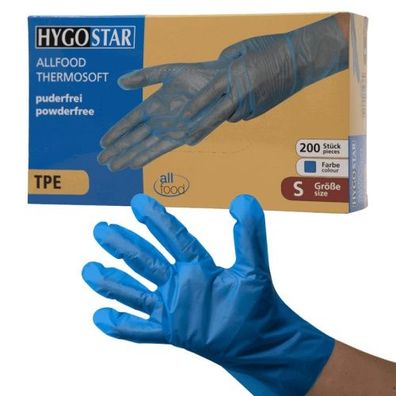 TPE-Handschuhe "Allfood Thermosoftpuderfrei" blau S (200 Stk.)