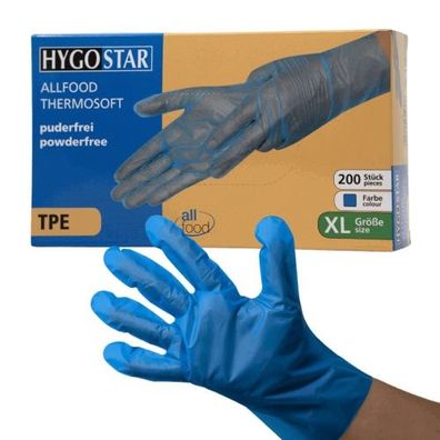TPE-Handschuhe "Allfood Thermosoftpuderfrei" blau XL (200 Stk.)
