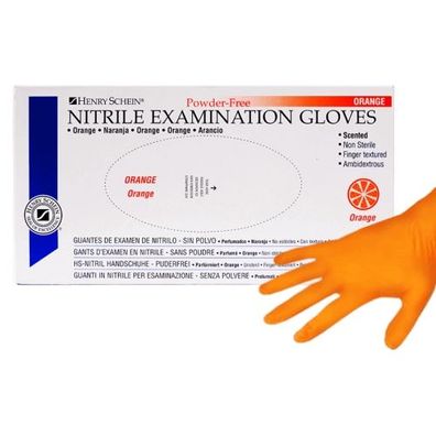 Nitrilhandschuh puderfrei orange M mit Duft (100 Stk.)