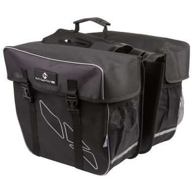 Doppel Gepäckträgertasche Amsterdam Double ca. 30 Liter Reflex schwarz