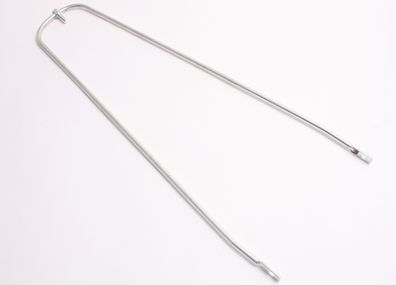 Alu Überlaufstrebe 28" kleines Auge mit plattierten Enden silber