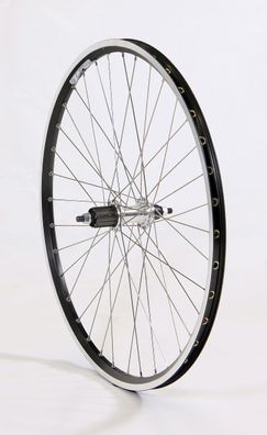 HR Laufrad 26" Cassetten Nabe 8/9 fach schwarze Hohlkammerfelge Nirospeichen