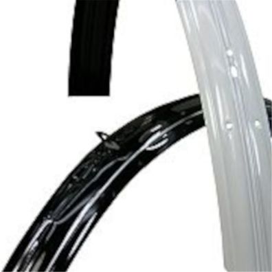 Holland Schutzblechgarnitur 28 x 1.1/2 schwarz silber liniert
