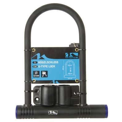 Bügelschloss 105 x 205 mm Ø 13 mm Bügelstärke 2 Schlüssel schwarz