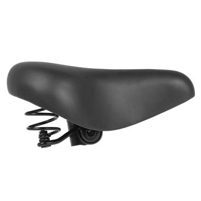 Sattel Touren / Sport Sattel mit Druck Federn PU schwarz