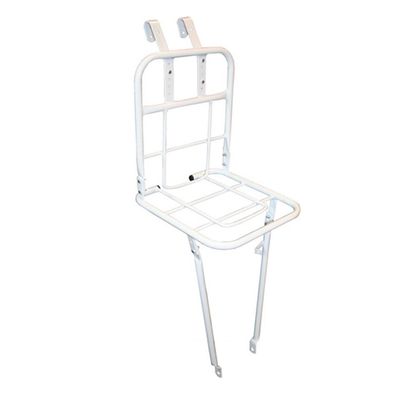 Vorderrrad Gepäckträger Transportgepäckträger 31 * 29,5 * 33 cm stahl weiß