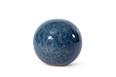 Gartenkugel Keramik 36cm Rusty Blue Glasiert