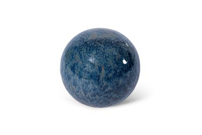 Gartenkugel Rosenkugel Keramik 28cm Rusty Blau glasiert