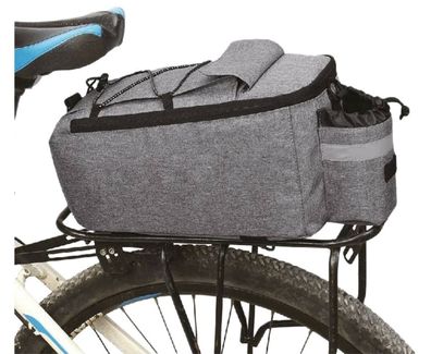 Fahrradkühltasche 38 x 15,5 x 16 cm 7 Liter Belastbar bis 6 Kilo Grau