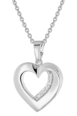trendor Schmuck Damen-Halskette Herz 925 Silber Rhodiniert 28567